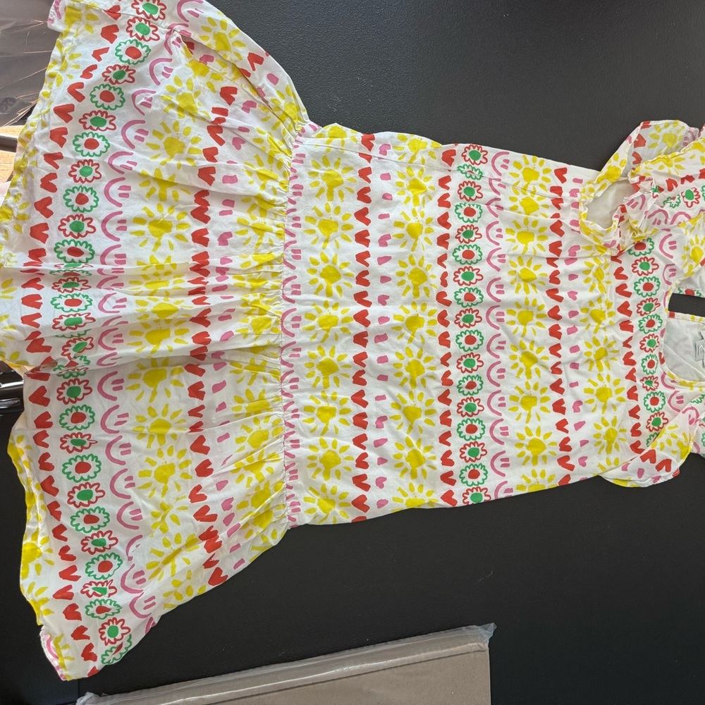 Stella McCartney Kids Dress - White with Red and Yellow Patterns
